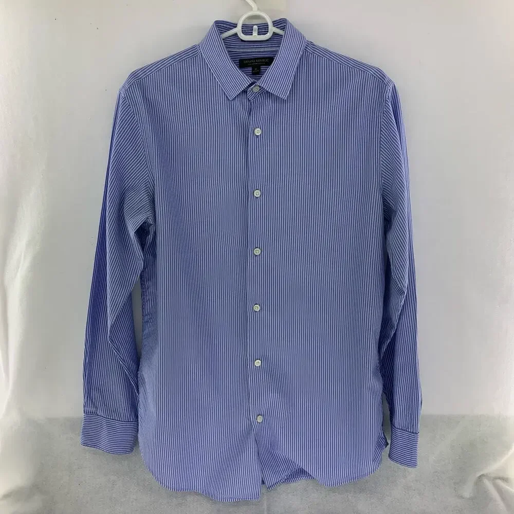 Banana Republic 1205 Surima Cotton Button Down Shirt Size M